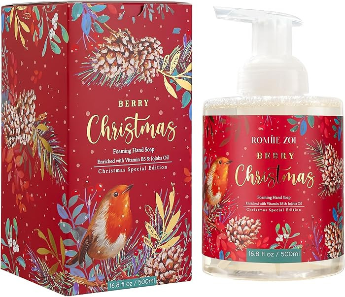 ROMIIE ZOI Christmas Foaming Hand Soap with Gift Box- Berry Christmas, Infused with Holiday Flora... | Amazon (US)