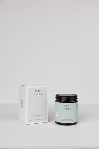 Fontana Candle Co - Pure Vanilla Candle | Lightly Scented Candle | Made from Beeswax and Coconut Oil | Essential Oil | Wood Wick | Long Lasting | Clean Burn and Non Toxic | Amazon (US)