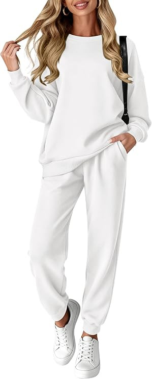 KIRUNDO Sweatsuits Women 2 Piece Outfit Matching Workout Lounge Sets Spring Fall Clothing Tracksu... | Amazon (US)