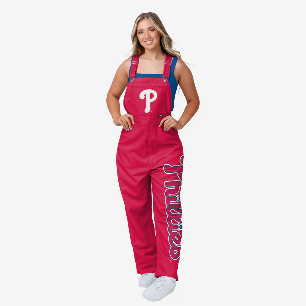 Philadelphia Phillies Womens Big Logo Bib Overalls | FOCO inc
