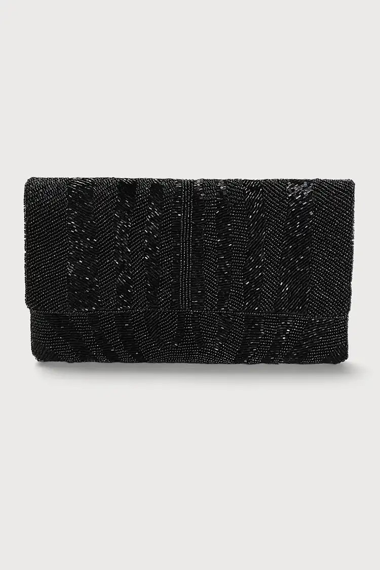 Coolest Vibe Black Beaded Clutch | Lulus