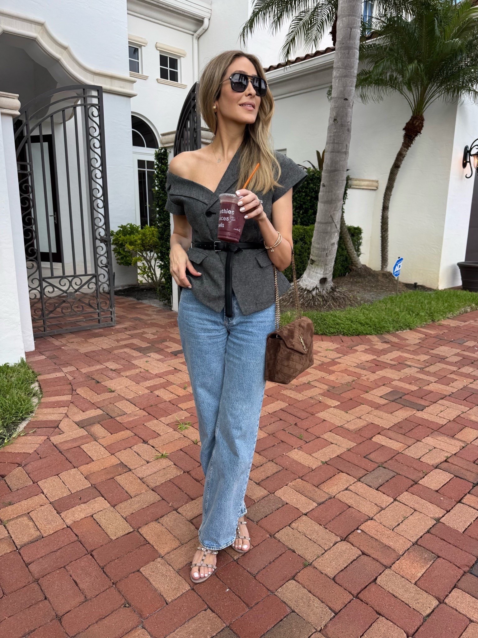 Casual chic outfit idea, elegant belted vest that is also off the shoulder, with some flattering jeans and accessories. Everything runs true to size I’m wearing size small on top and 27 tall on bottoms 



#LTKootd #LTKU #LTKSeasonal