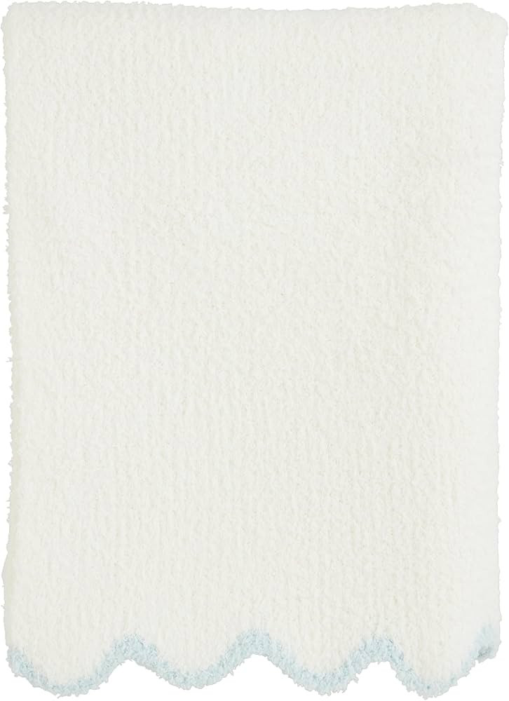 Mud Pie Kids Blue Scallop Chenille Blanket; 34" x 28" | Amazon (US)