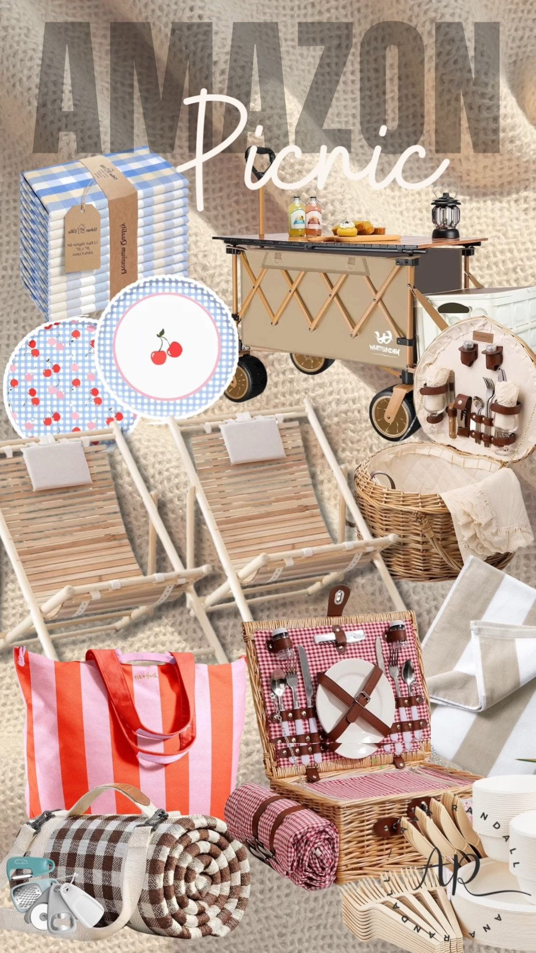 Amazon picnic finds I’m loving right now 🧺✨

Creating beautiful, intentional moments doesn’t have to be complicated… it’s all about the little details 🤍

These pieces make it so easy to put together a cozy, elevated picnic — whether it’s a slow afternoon with family, a date, or just enjoying the season in a more meaningful way.

Pieces in this collage:
• foldable picnic table
• wicker picnic basket set
• portable chairs
• gingham blankets
• serving trays & essentials
• striped tote bag

I love finding pieces that bring beauty into everyday moments — this is your sign to romanticize your life a little more ✨

Everything is linked in my LTK 🤍

XOXO,
Ana Randall 💗

#LTKmomlife #LTKdayinmylife #LTKMothersDay