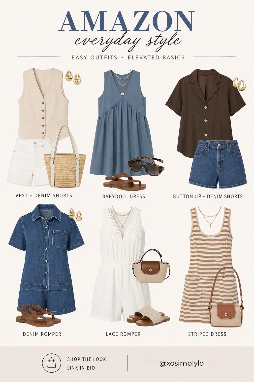 Neutral staples, effortless layers, and everyday outfits you’ll actually wear 🤍☀️ Sharing my latest Amazon fashion finds that are easy to throw on and still look put together. From comfy rompers to chic denim sets, these are perfect for busy days, errands, brunch, or summer vacations ✨



Everything is linked in my LTK! 🛍️

#LTKootd