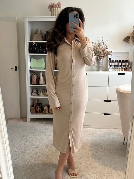 Neutral dress, button up cardigan dress, casual outfit, neutrals, maxi dress, day dress, ASOS, H&M, cute outfit, day outfit, summer inspo 

#LTKeurope #LTKSeasonal #LTKstyletip