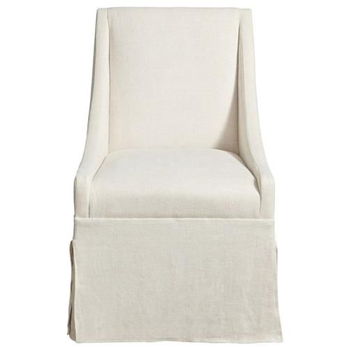 Renee French Country White Performance Casters Slipcovered Parsons Dining Chair | Kathy Kuo Home