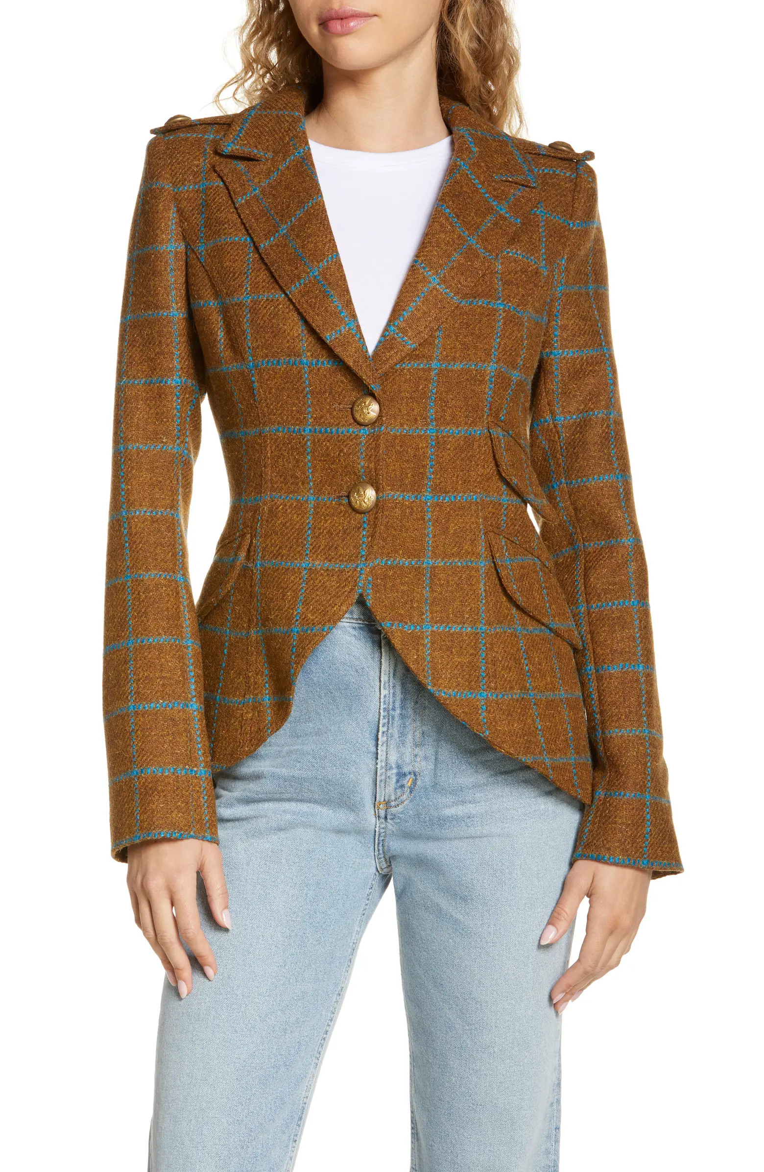 Smythe Equestrian Windowpane Check Wool Blazer | Nordstrom | Nordstrom Canada
