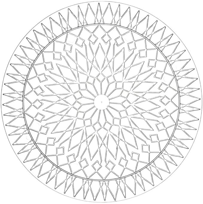 Clear Round Designed Crystal Cut Plastic Tray - 13" (1 Pc.) - Reusable Serving Platter & Plastic ... | Amazon (US)