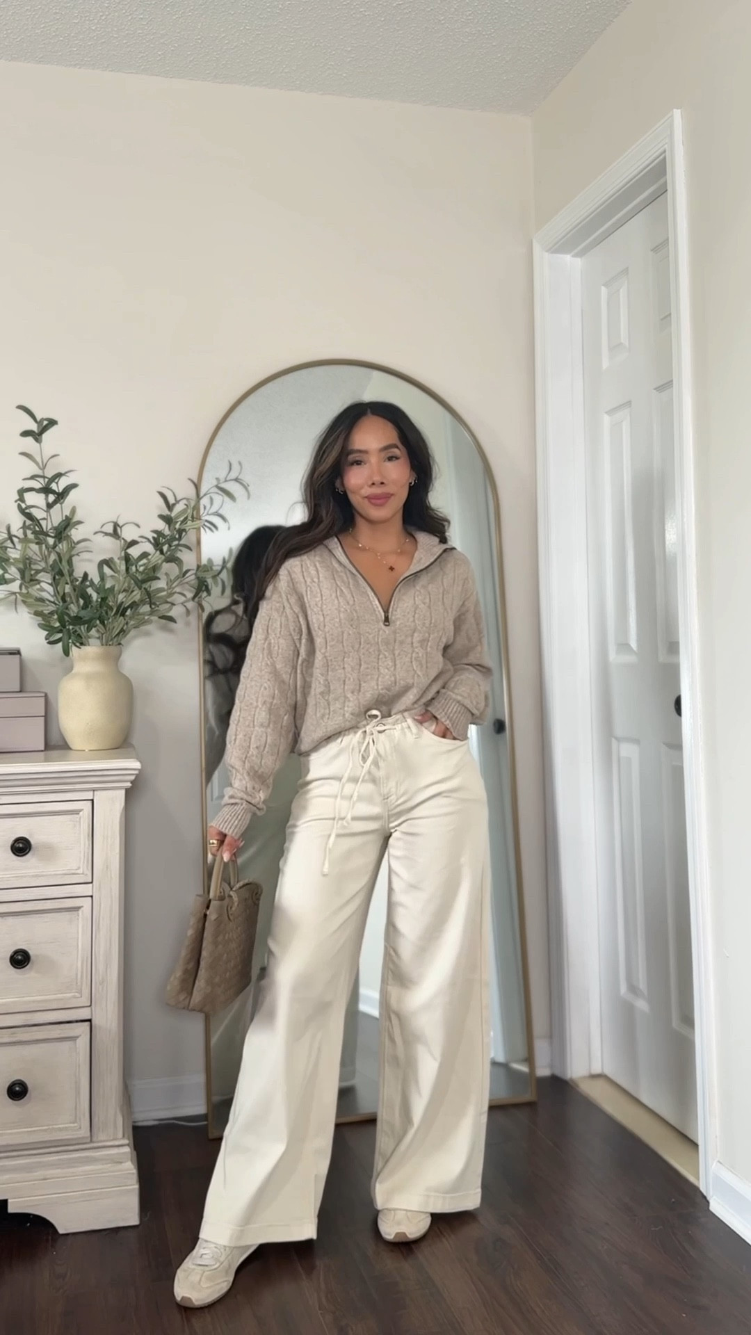 Casual fall outfit inspo! Sizing info: 
Top: XS 
Pants: 00 short  

#LTKStyleTip #LTKPetite #LTKFindsUnder50