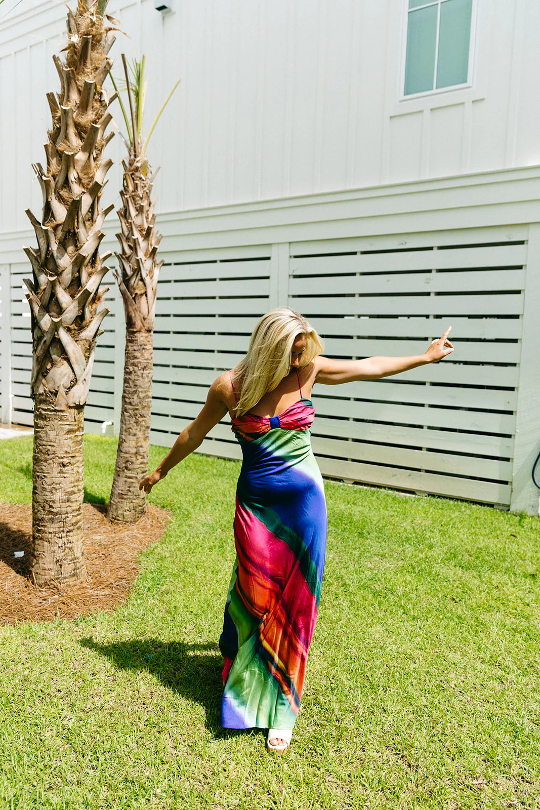 Watercolor Slip Maxi Dress - Multi Large | Triple Threads