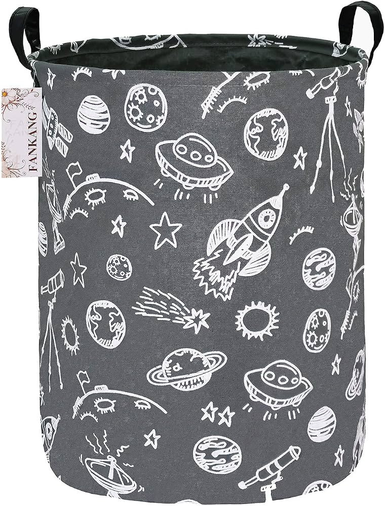 FANKANG Storage Basket, Nursery Hamper Canvas Laundry Basket Foldable with Waterproof PE Coating ... | Amazon (US)