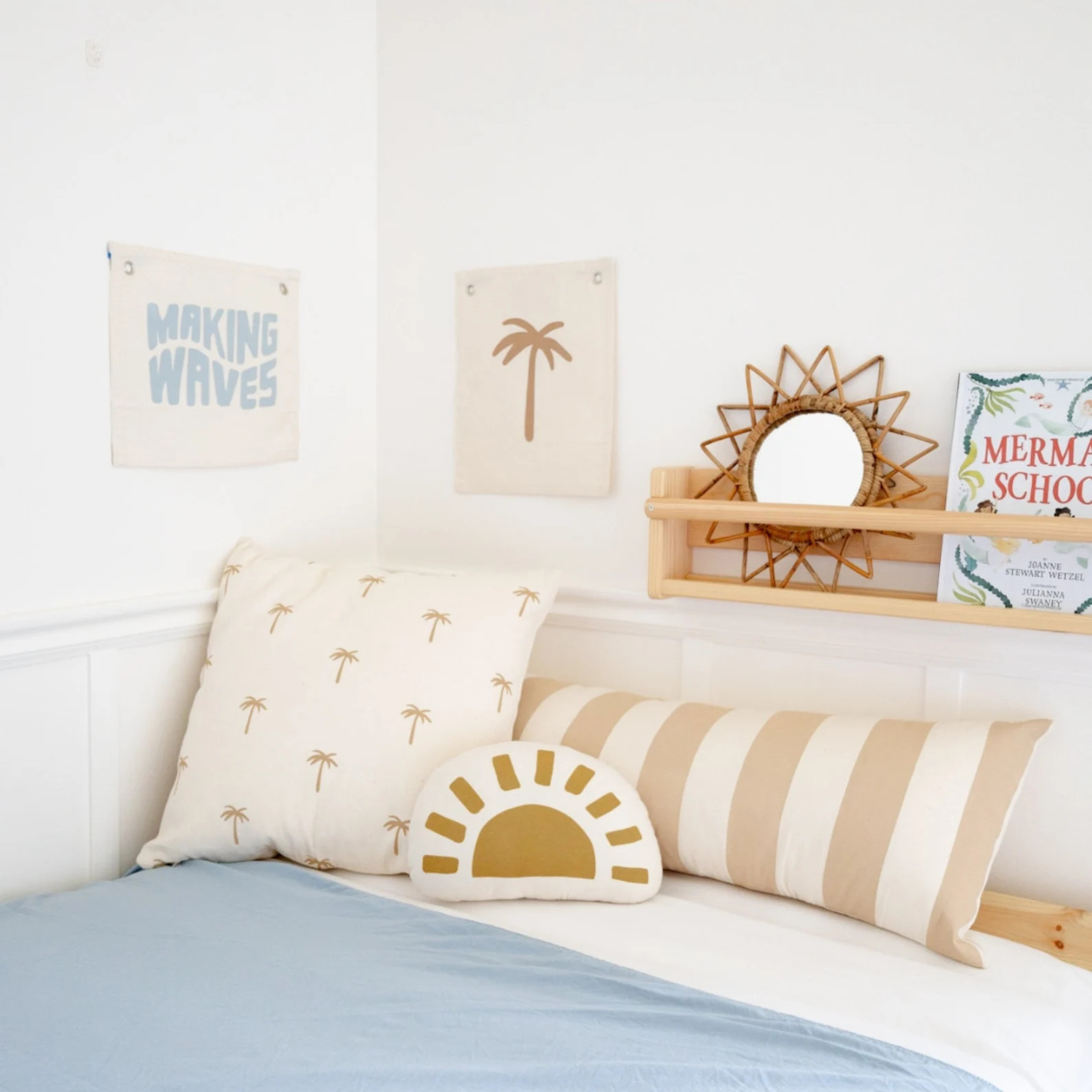 Palm Tree Banner - Canvas Flag | Room Decor | Kids Room Decor | Coastal Vibes | Home Decor | Wall... | Etsy (US)
