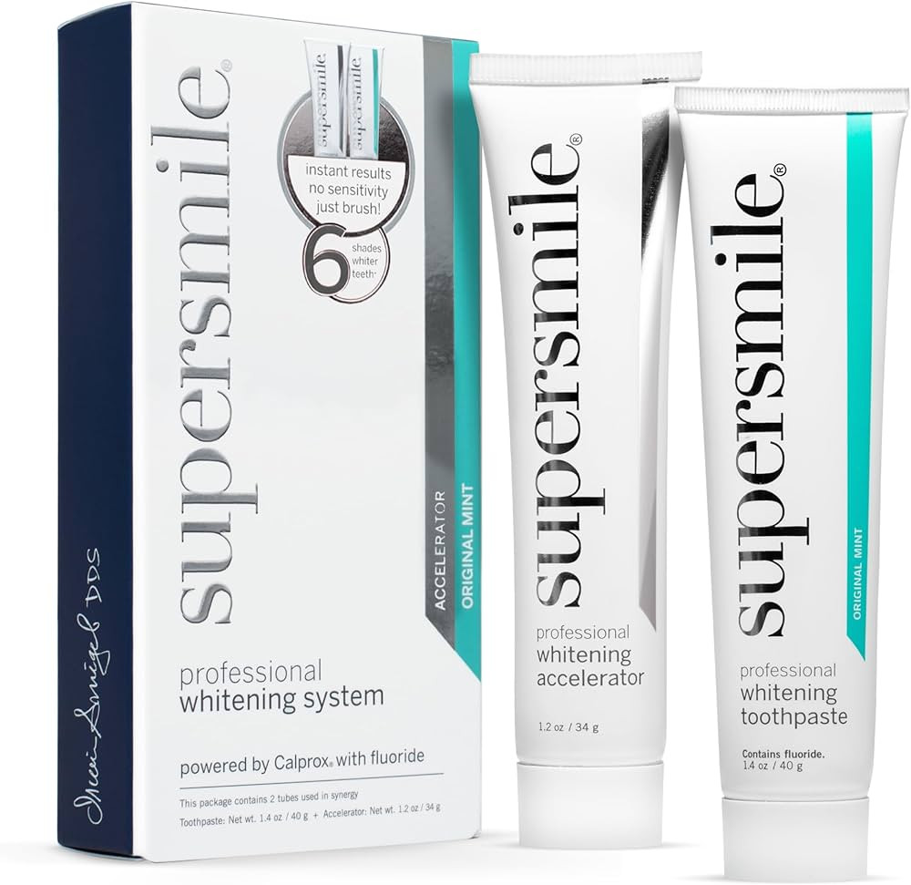 Supersmile Teeth Whitening System - Whitening Toothpaste and Accelerator - Whitens Up to 7 Shades | Amazon (US)