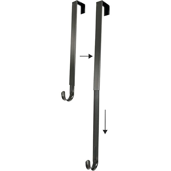 Haute Decor Adapt Adjustable Length Wreath Hanger - Matte Black Metal - Holds up to 20 lbs. - Ove... | Amazon (US)