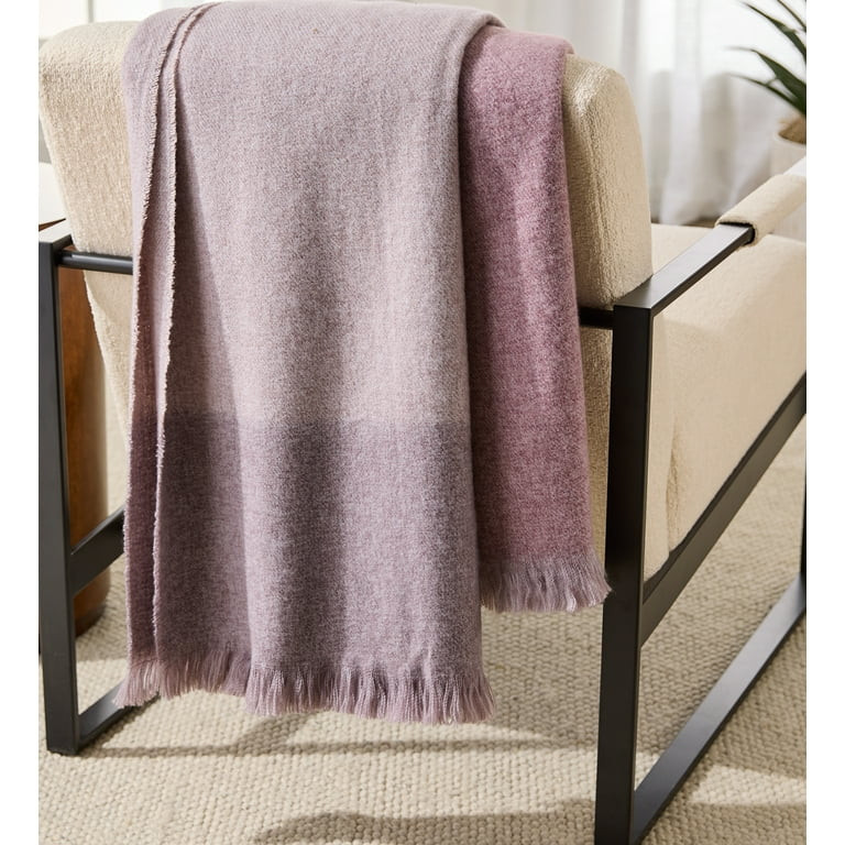 Better Homes & Gardens Ultra Soft Brushed Woven Throw Blanket, Violet Gem | Walmart (US)