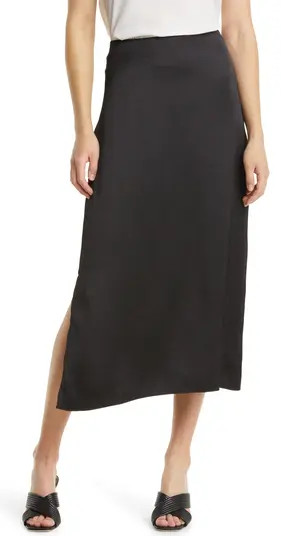 Halogen® Satin Midi Skirt | Nordstrom | Nordstrom