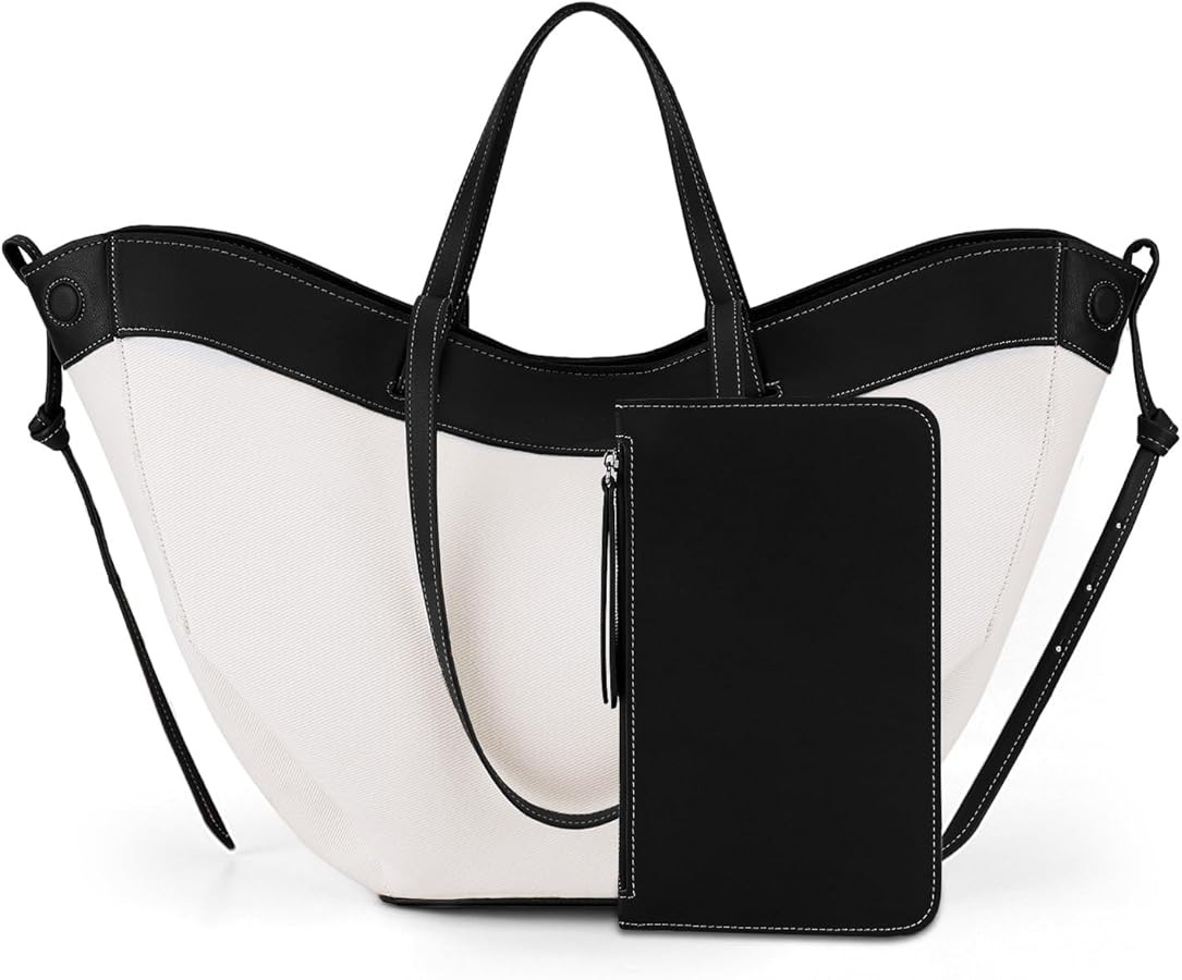 VOSTEVAS Tote Bag for Women Work Bag Faux Leather Trendy Handbag Purse Shoulder Bag with Magnetic... | Amazon (CA)