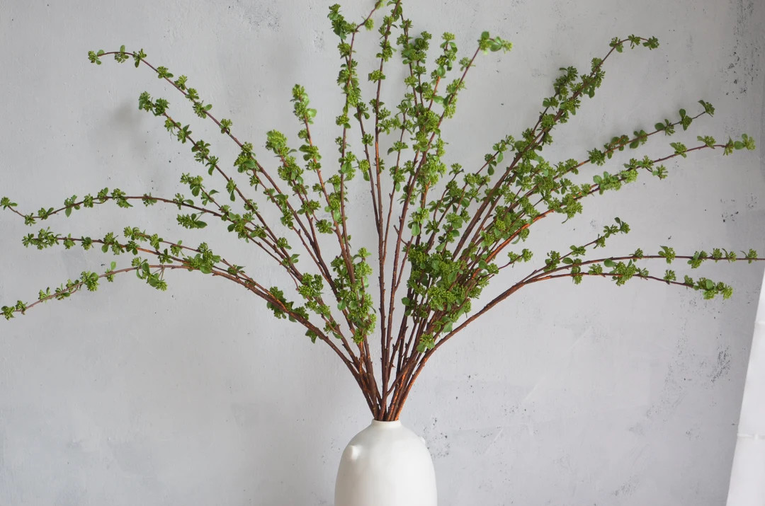 40" Artificial Green Budding Branch, Faux Spring Plant Stem,| Centerpieces | Floral | Wedding/Hom... | Etsy (Global)