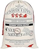 Christmas Bag Santa Sack for special delivery of Gifts for kids, women and men : Large 27.5"x19.5 | Amazon (US)
