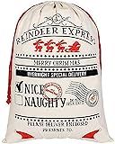 Christmas Bag Santa Sack for special delivery of Gifts for kids, women and men : Large 27.5"x19.5 | Amazon (US)