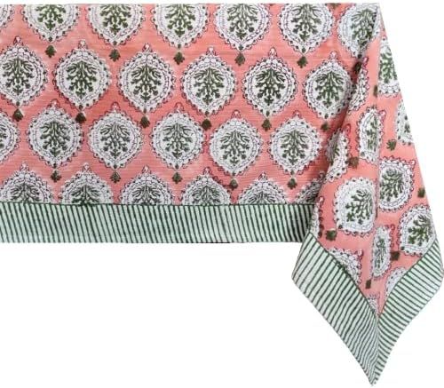 ATOSII Kari 100% Cotton Tablecloth, Handblock Print Square Table Cover for Kitchen Dining I Table... | Amazon (US)