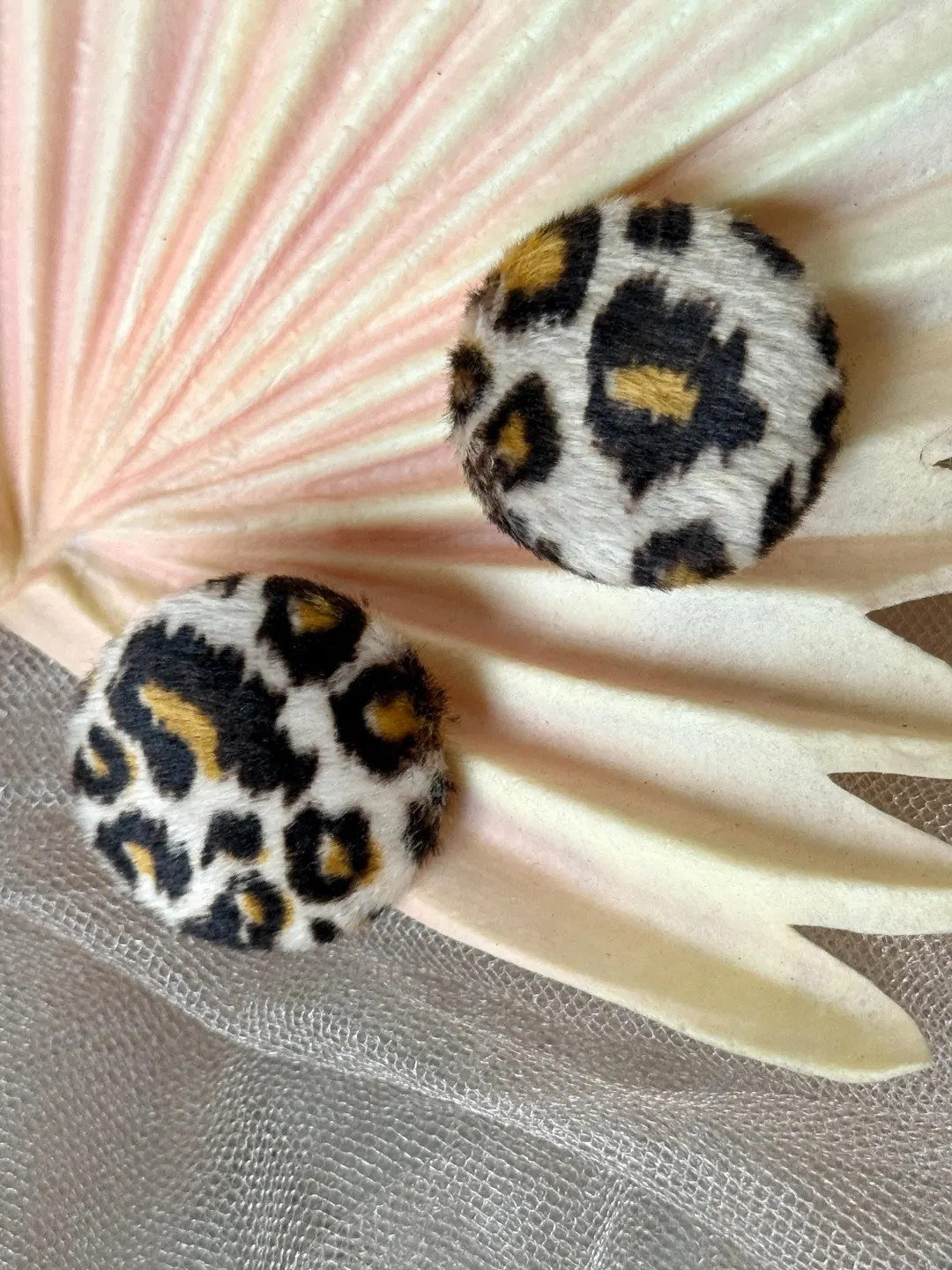 Faux Fur Earrings, Leopard Animal Print, Clip on Earrings, Vintage Jewelry, Pin Up, Rockabilly - ... | Etsy (US)