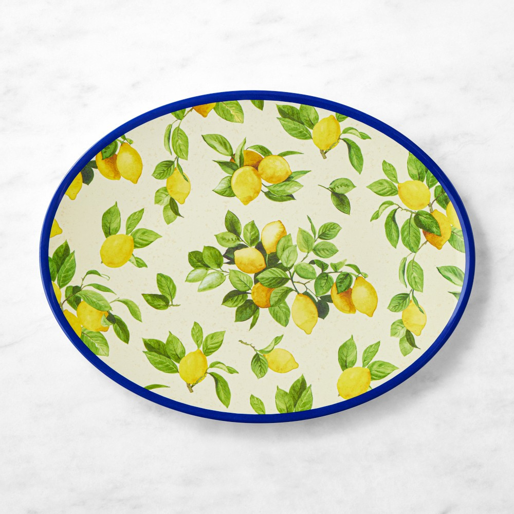 Lemon Outdoor Melamine Oval Platter | Williams-Sonoma