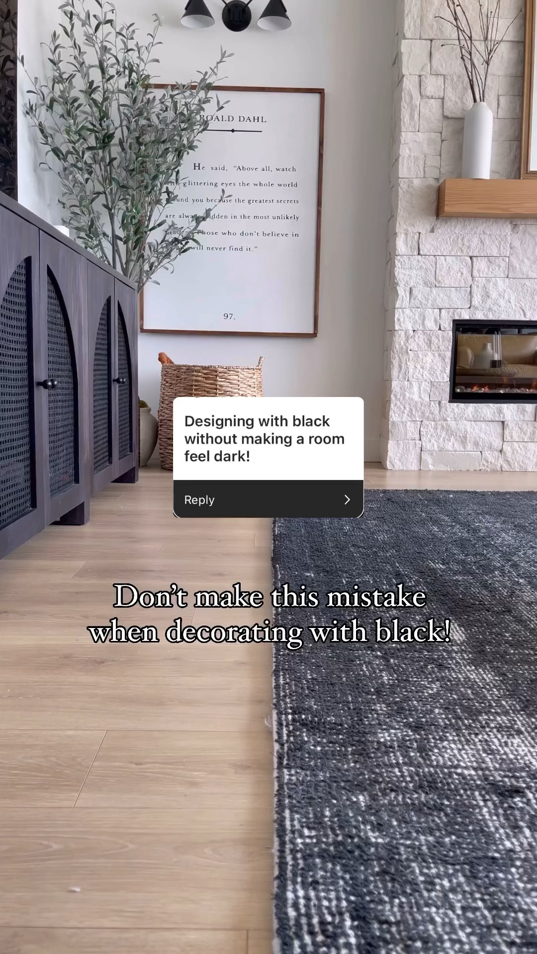 Don’t make the mistake of forgetting to add in warm decor when decorating with black to help balance things out! 🖤 

#LTKhome