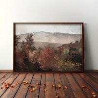 Quiescent Autumn Landscape Wall Art - Wooden Framed Tranquil Fall Decor For Serene Interiors #au26 | Etsy (US)