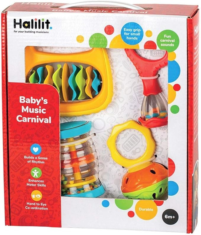 Halilit Baby's Music Carnival Gift Set. Musical Instruments for Babies includes Cage Bell, Baby M... | Amazon (UK)