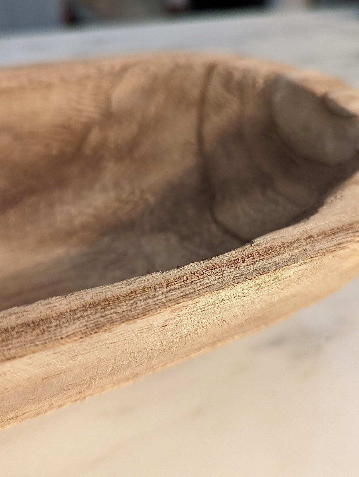 Athaliah Wooden Dough Bowl, 30 Inch Hand Carved Rustic Long Wood Dough Bowls for Decor, Vintage D... | Amazon (US)