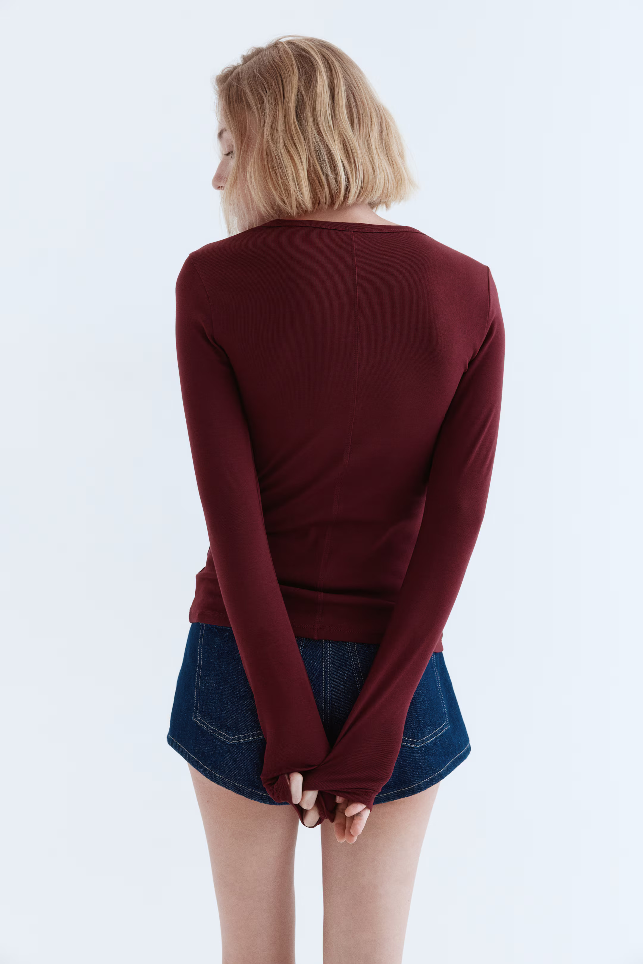 Long-sleeved jersey top | H&M (UK, MY, IN, SG, PH, TW, HK)