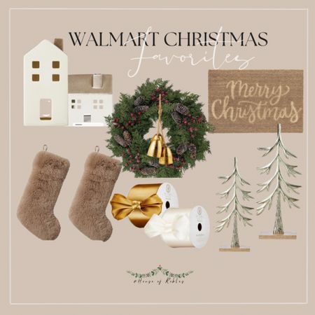 Walmart Christmas Collection - my neutral picks. #walmartfinds #stockings #christmas #stockings #doormats

#LTKfindsunder50 #LTKHoliday #LTKsalealert