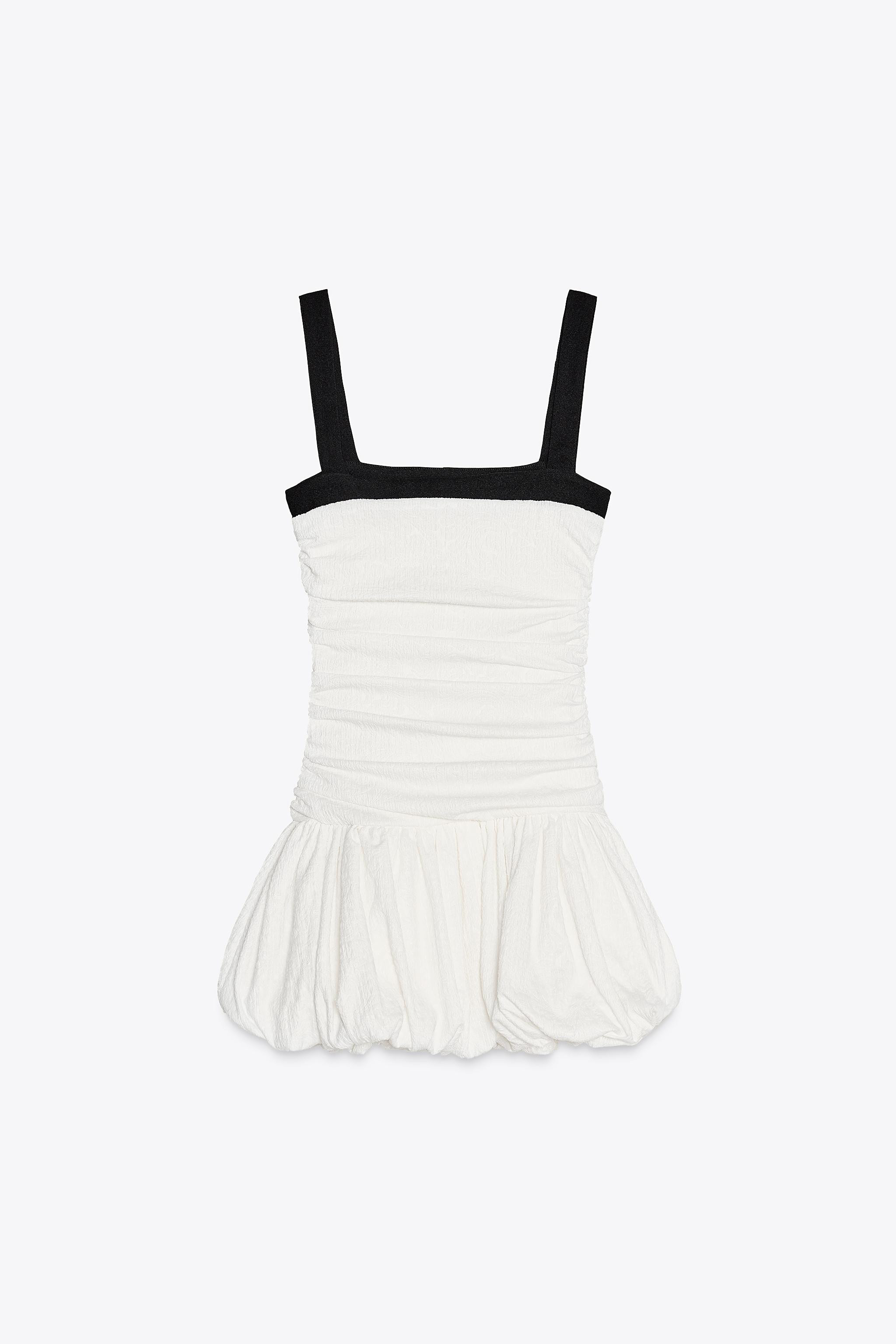 TEXTURED BALLOON DRESS | Zara UK