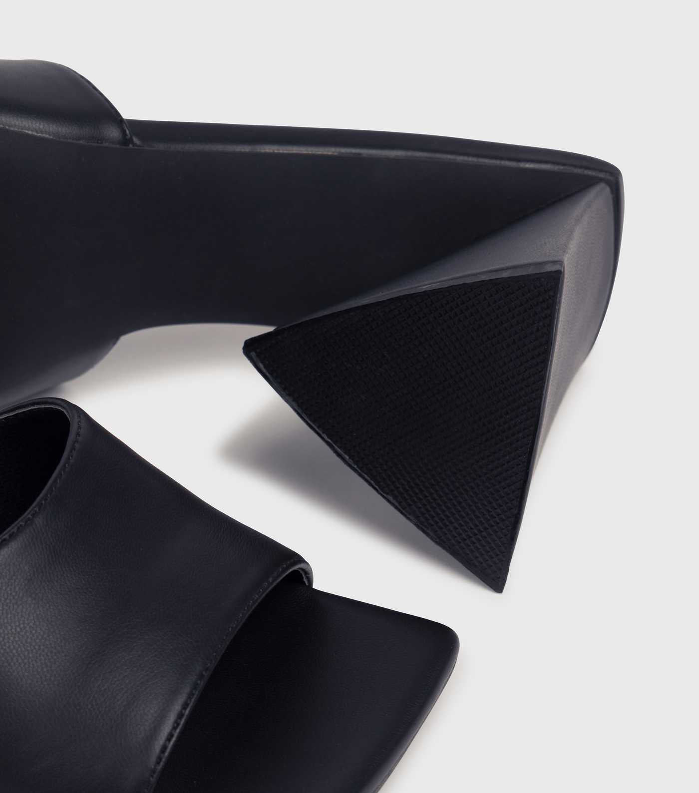 London Rebel Black Mid Block Heel Mule Sandals | New Look | New Look (UK)