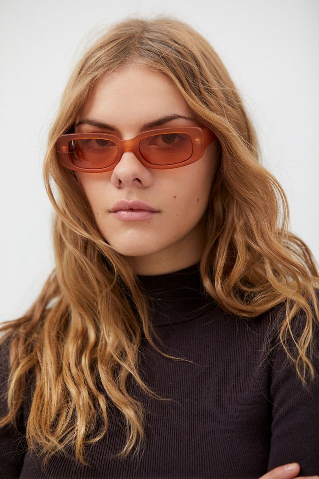 Topanga Matte Rectangle Sunglasses | Urban Outfitters (US and RoW)