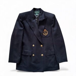 Ralph Lauren Women's Navy Blazer with Gold Buttons | Poshmark