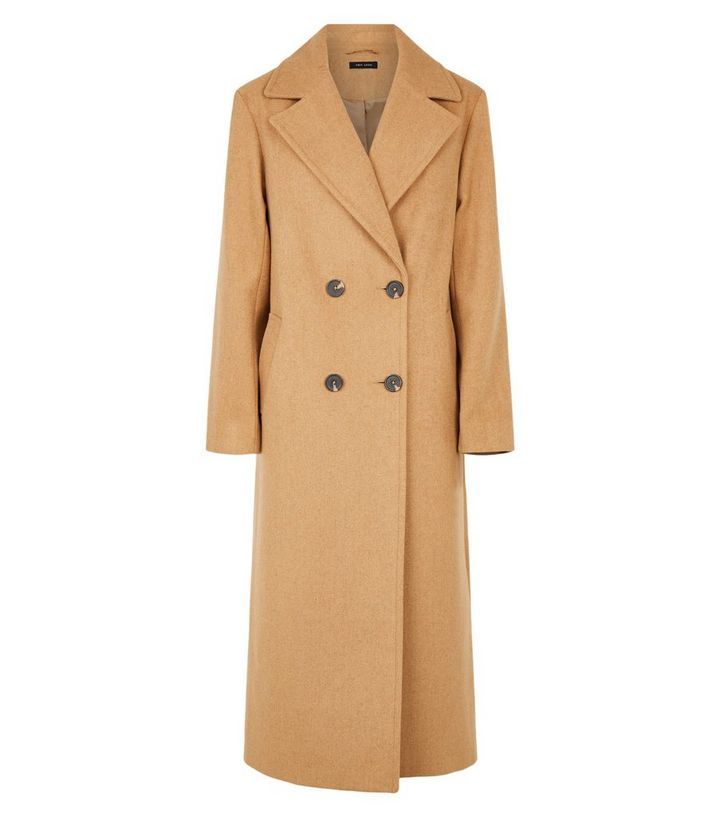 Camel Double Breasted Maxi Coat | New Look | New Look (UK)