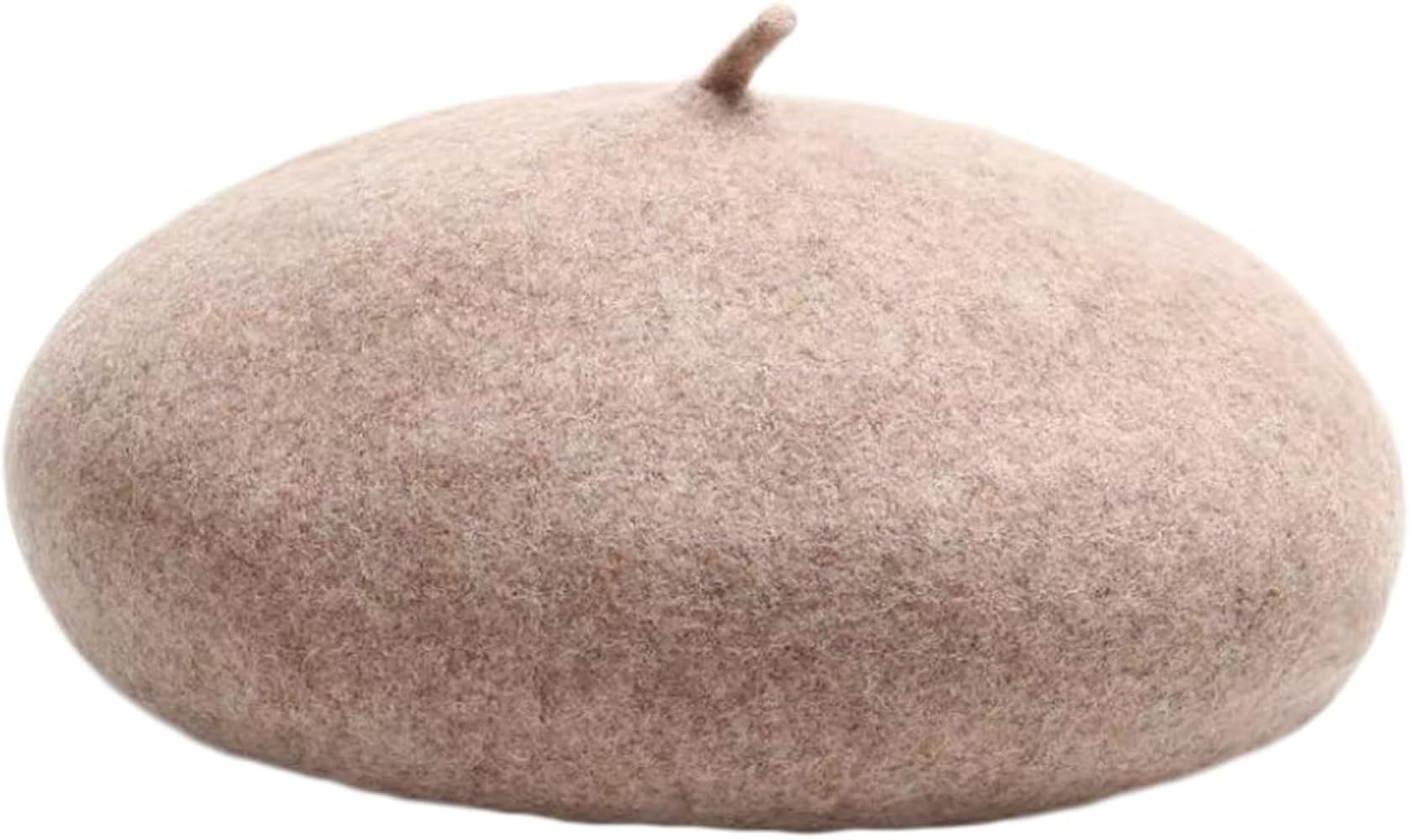 Gllutt Women Wool Beret Hat French Style Solid Color | Amazon (US)