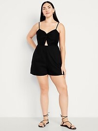 Fit & Flare Twist-Front Cami Romper | Old Navy | Old Navy (US)