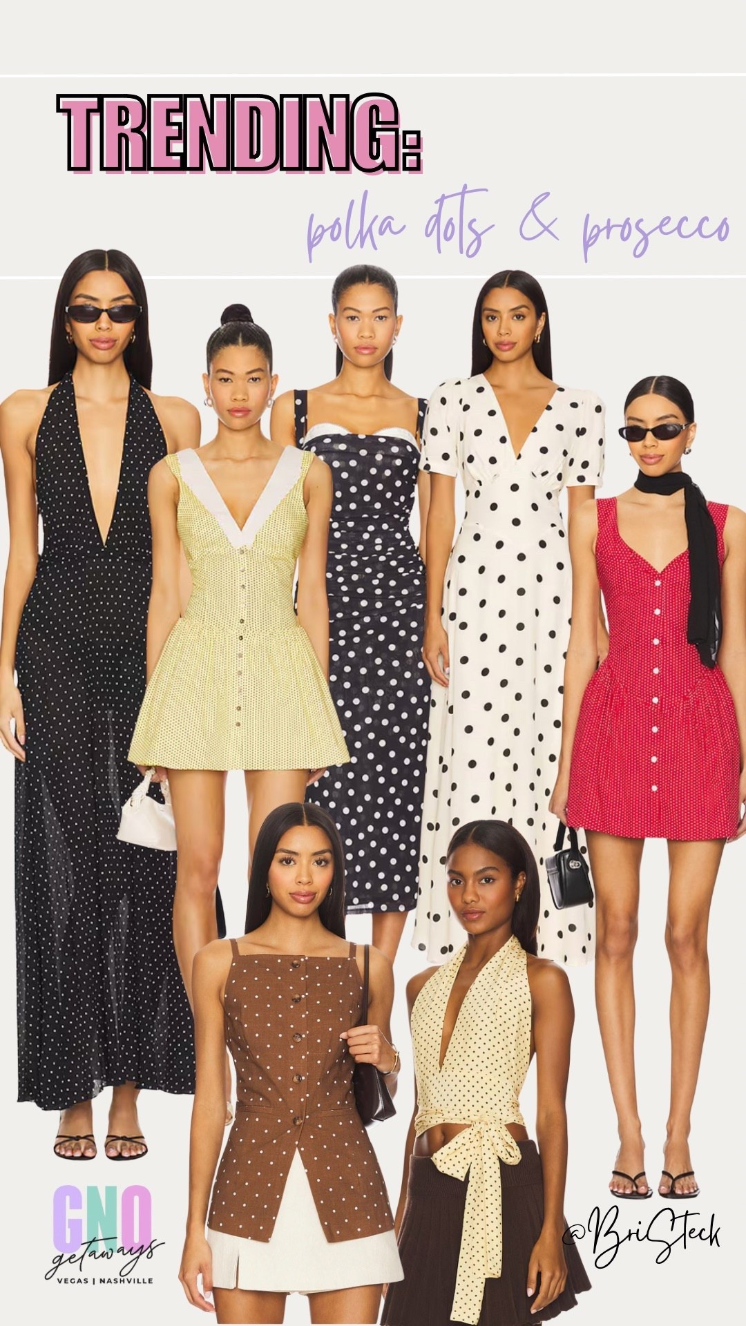 How about a cute little polka dots and Prosecco theme for your next girls night?! 🍾  #polkadots are going to be everywhere for #fall this year! I found some on theme looks at #revolve in all different silhouettes, colors, and lengths. I think the red dress might be my favorite. ❤️ 



#trending #polkadot #polkadots #revolve #fall #revolve #girlsnight #birthday #nightout #nightoutlook #vegas #lasvegas #girlstrip #ootd 

#LTKStyleTip #LTKParties #LTKTravel