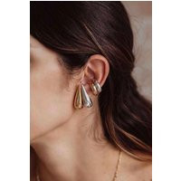 Elegant Teardrop Hoop Earrings in Solid Gold Minimalist Design - Perfect Gift For Her | Etsy (US)