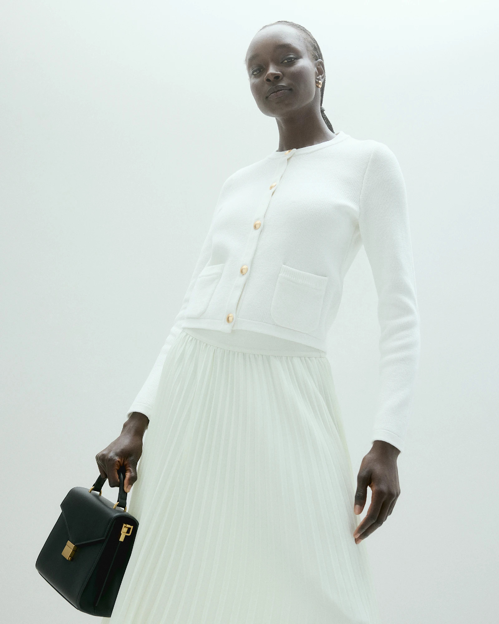 100% Organic Cotton Sweater Jacket in Ivory | Quince