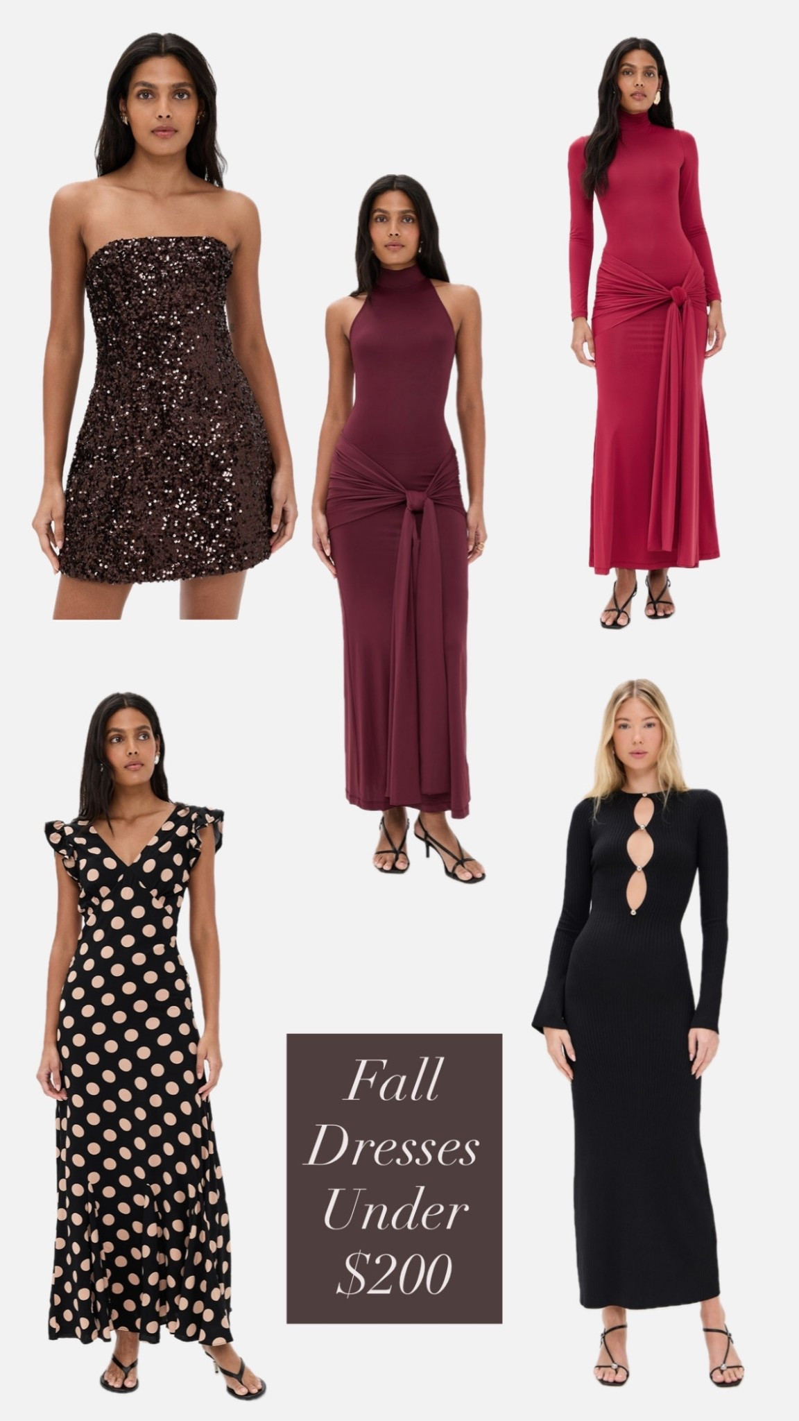 Fall / winter formal dresses under $200 — daily edit cover from Found by Em