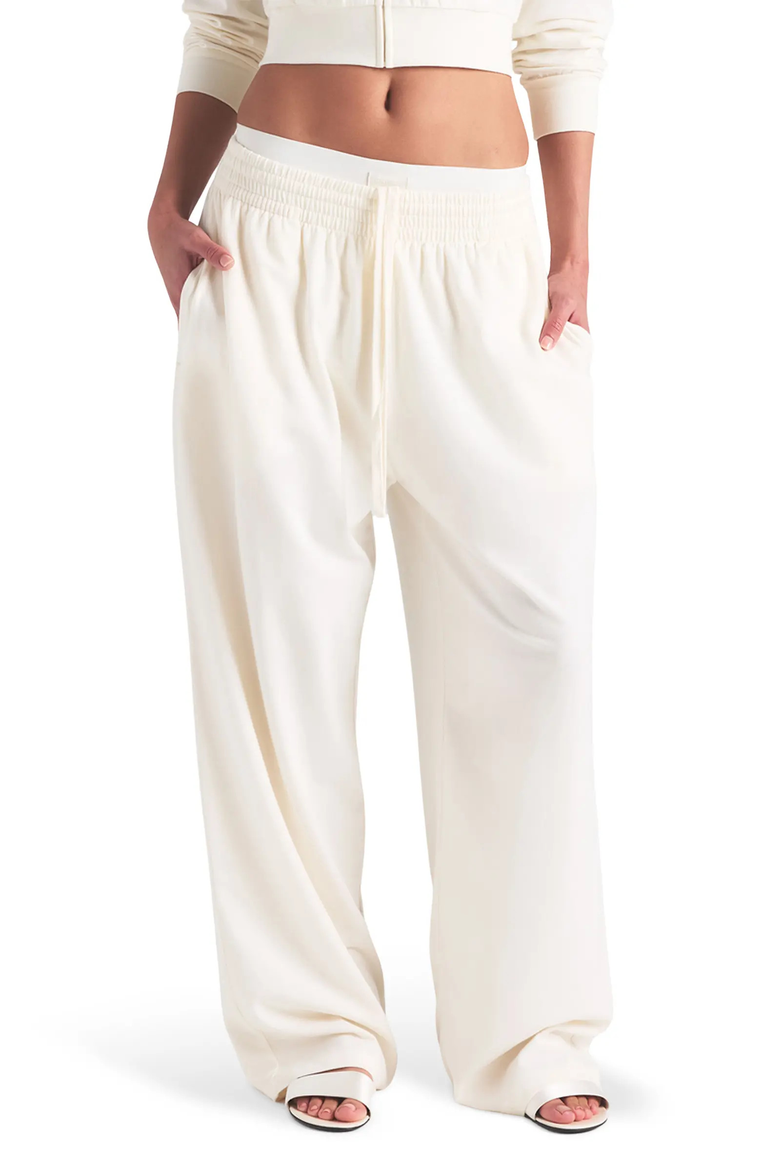 SKIMS Cotton Blend Jersey Wide Leg Pants | Nordstrom | Nordstrom