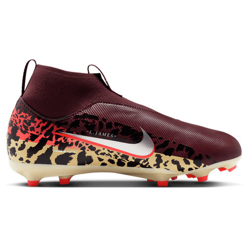 Nike Boys JR Zoom Superfly 10 Acad FG/MG - Boys' Grade School - Burgundy Crush / Metallic Silver / University Red | Champs Sports