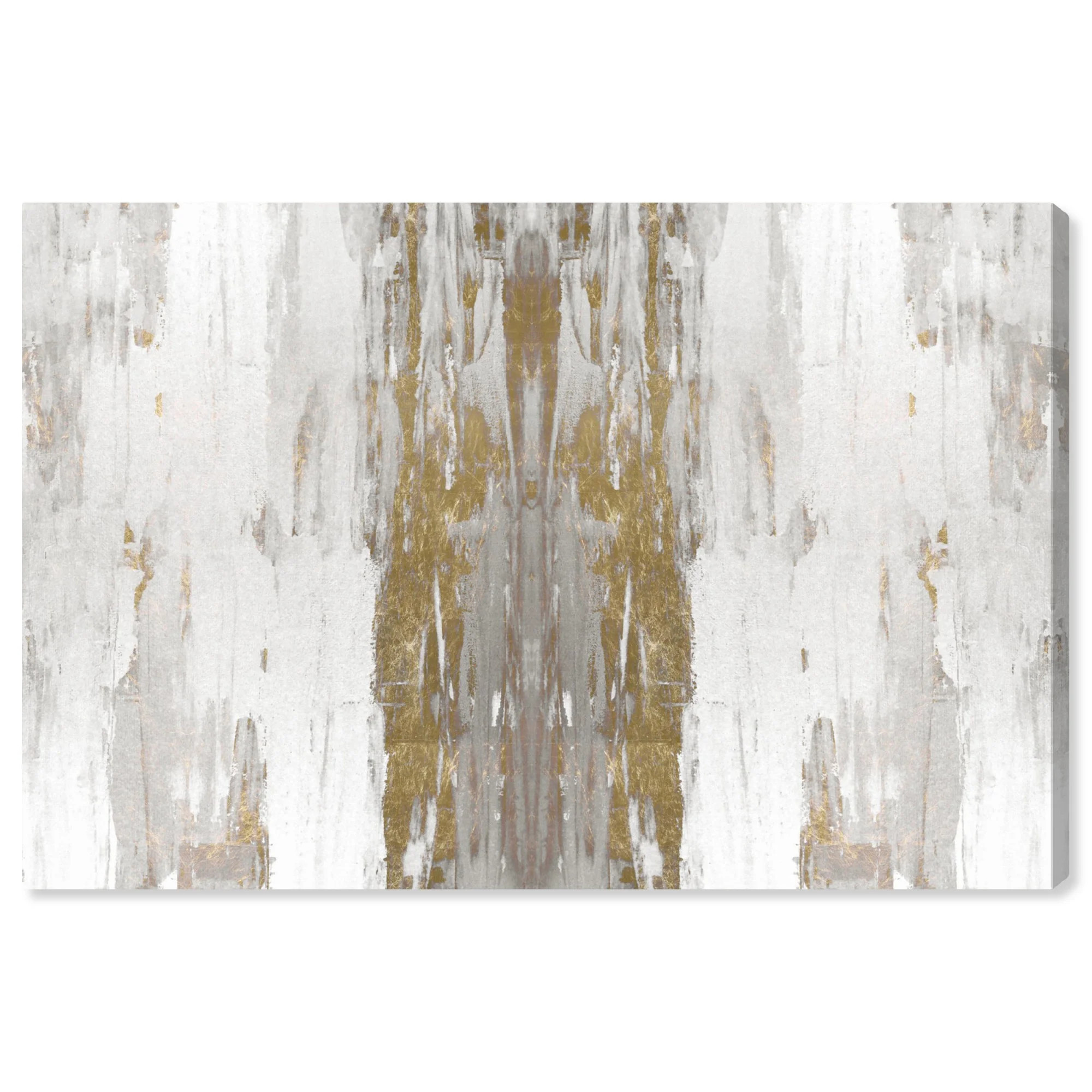 Runway Avenue Abstract Wall Art Canvas Prints 'Sensation White' Paint - Gold, White | Walmart (US)