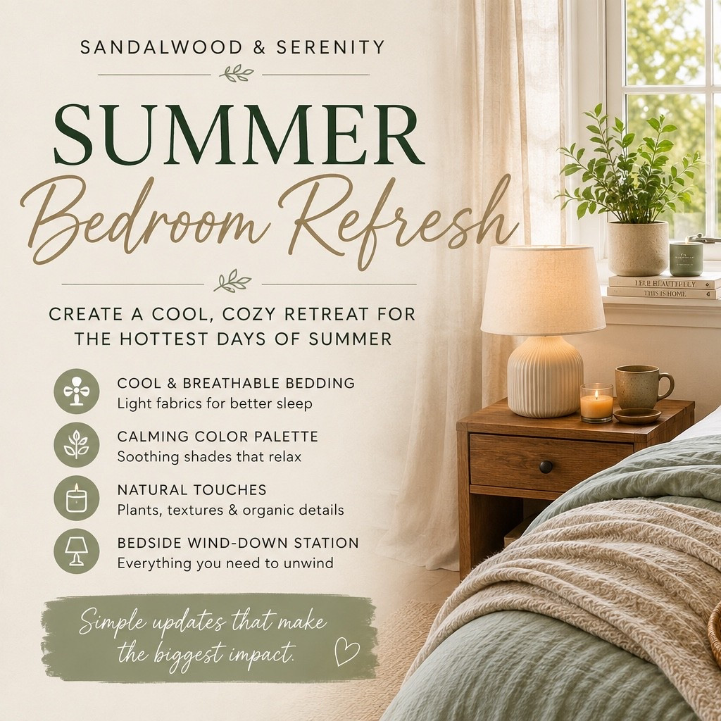 Summer is the perfect excuse to give your bedroom a little reset. 🌿 Think breathable bedding, soft sage greens, cozy textures, and a bedside setup that makes winding down feel effortless. I’ve rounded up everything you need to create a cool, calming retreat without a complete makeover.
@Quince @Pottery Barn @Anthropologie @Cozy Earth 
✨ Shop my favorite cooling bedding, cozy décor, lamps, candles, throw blankets, and bedroom essentials below.

#LTKHome #BedroomRefresh #CoastalHome #SummerDecor #CozyHome #HomeInspiration #NeutralDecor #SandalwoodAndSerenity #BedroomStyle

#LTKSeasonal #LTKHome #LTKstorytime
