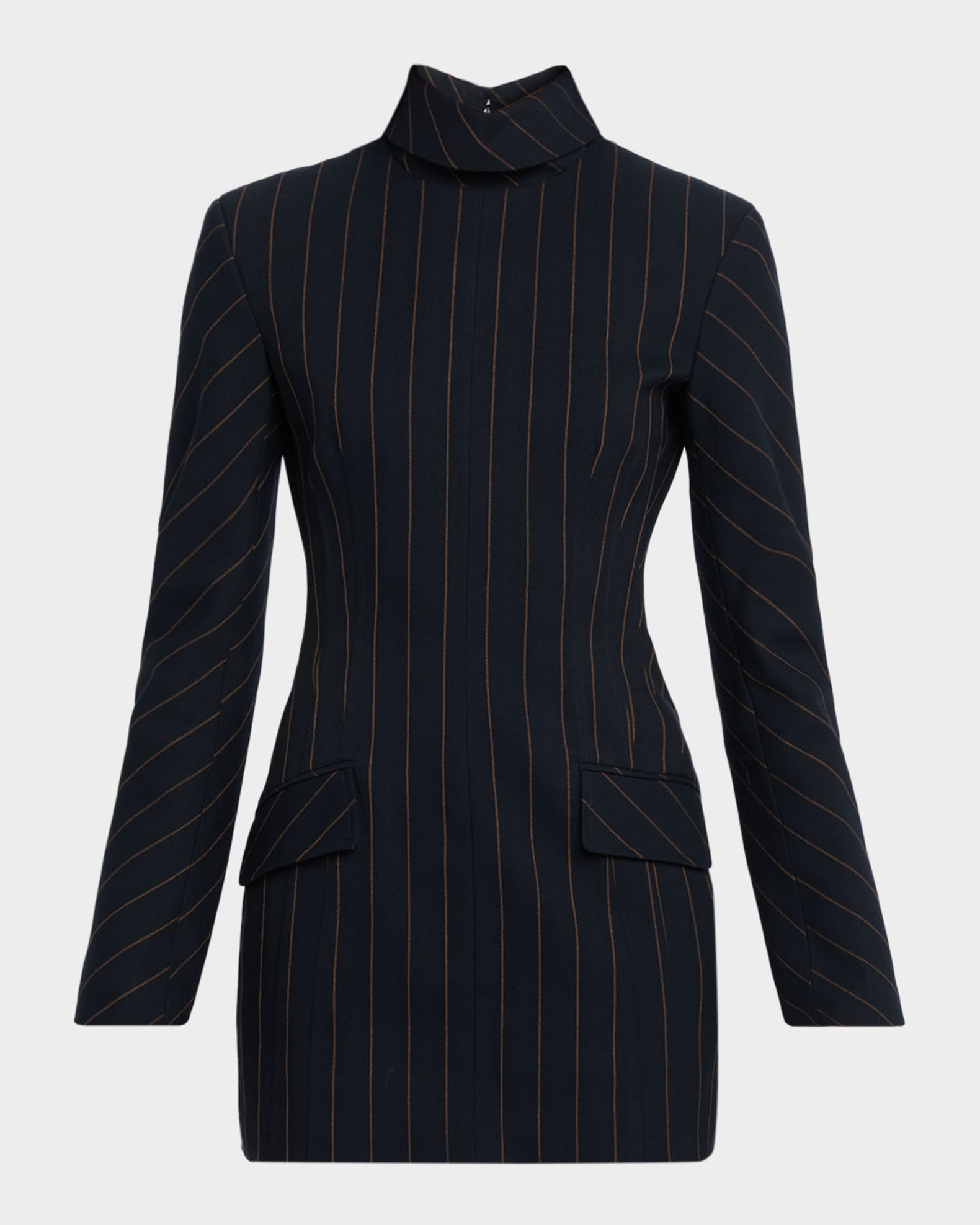AKNVAS Toni Pinstriped Mini Dress | Neiman Marcus